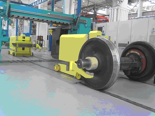 鉄道車の修理のための横の CNC の油圧車輪の出版物